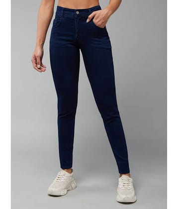 Dolce Crudo - Navy Blue Denim Skinny Fit Women's Jeans ( Pack of 1 )