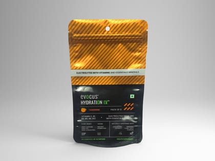 Evocus Hydration IV Electrolyte Drink Mix Powder Pack of 6  | Magic Tangerine | Energy Drink | Instant Hydration