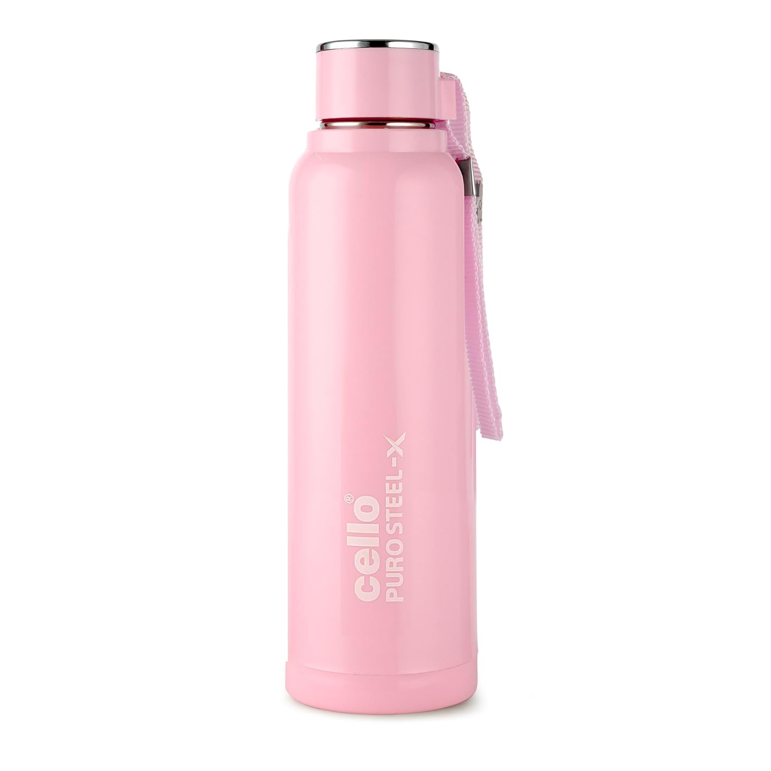 Puro Steel-X Benz Insulated Bottle with Stainless Steel Inner, 900 ml (Pink)