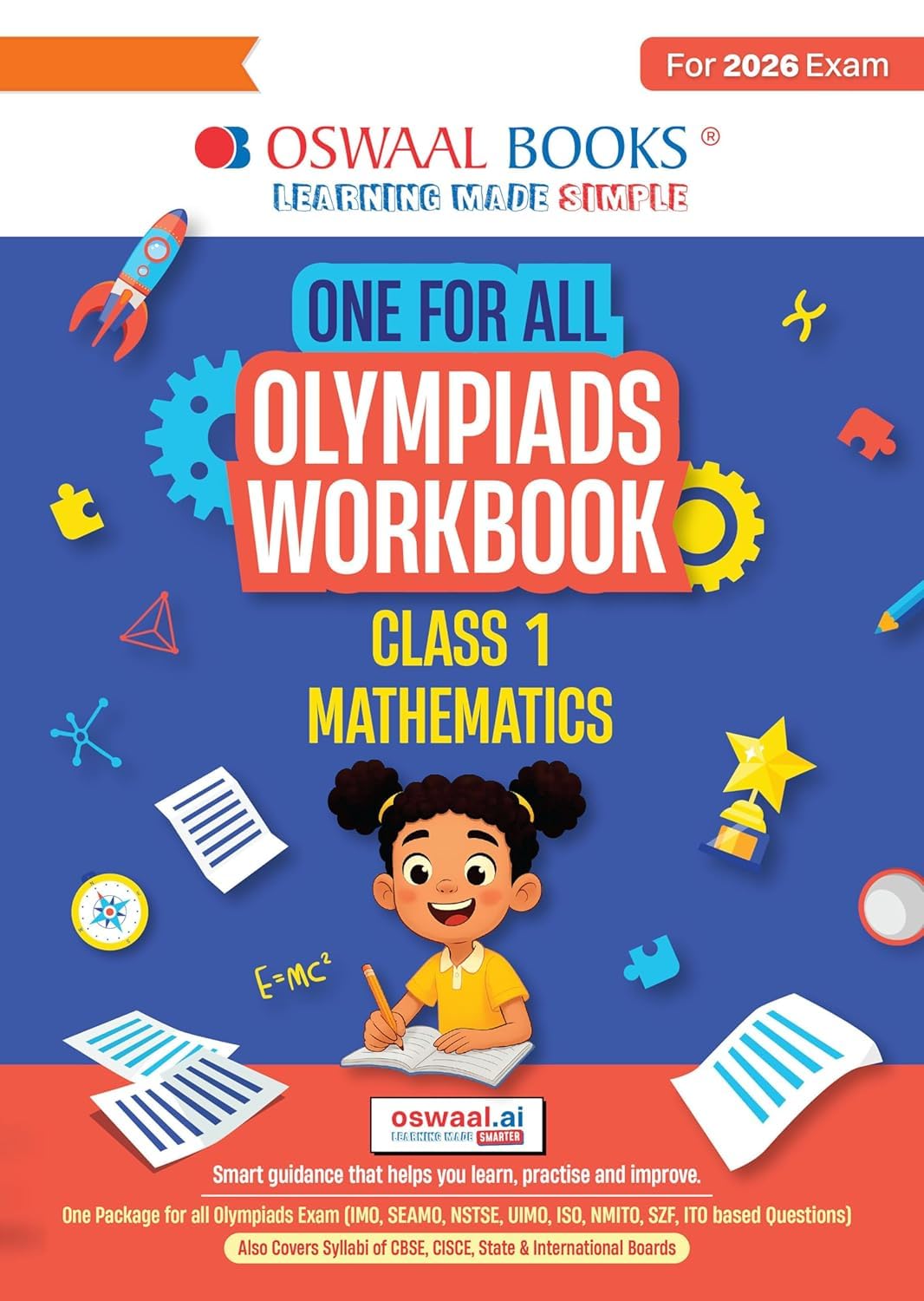 OSWAAL ONE FOR ALL OLYMPIADS WORKBOOK MATHS CLASS 1 FOR 2026 EXAMS WITH SMART GUIDANACE || WB1AMTHOLY