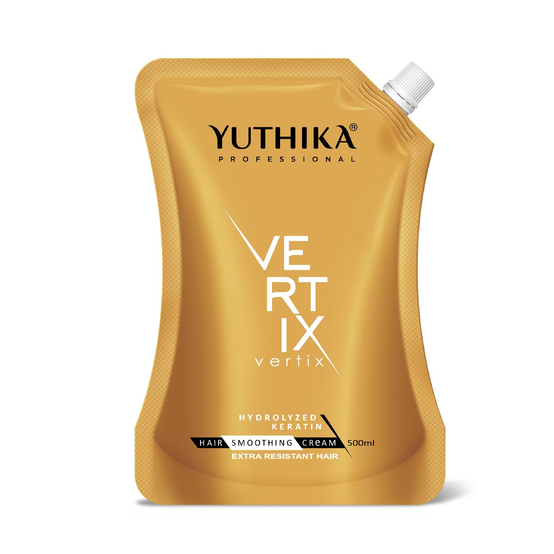 Yuthika Professional Vertix Hydrolyzed Keratin Hair Smoothing Cream for Extra Resistant Hair - 500ml