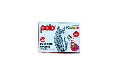 polo dust-Free erasers Pack of 2 Sets (20 erasers per Set) | Smooth & Clean Erasing | Non-Toxic & Break-Resistant | Ideal for Students, Artists & Office use