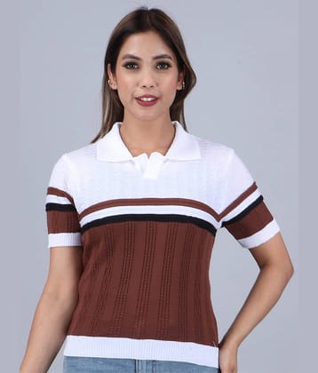 FEVERFEW Women's Cotton Blend Regular Top ( Coffee )