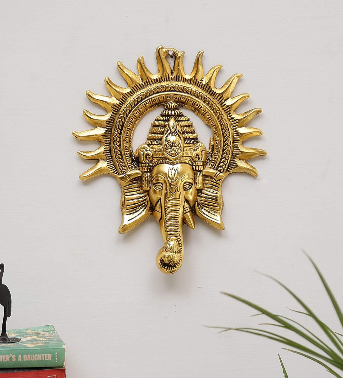 DreamKraft Metal Ganeshaji Statue,Ganpati Wall Hanging Sculpture
