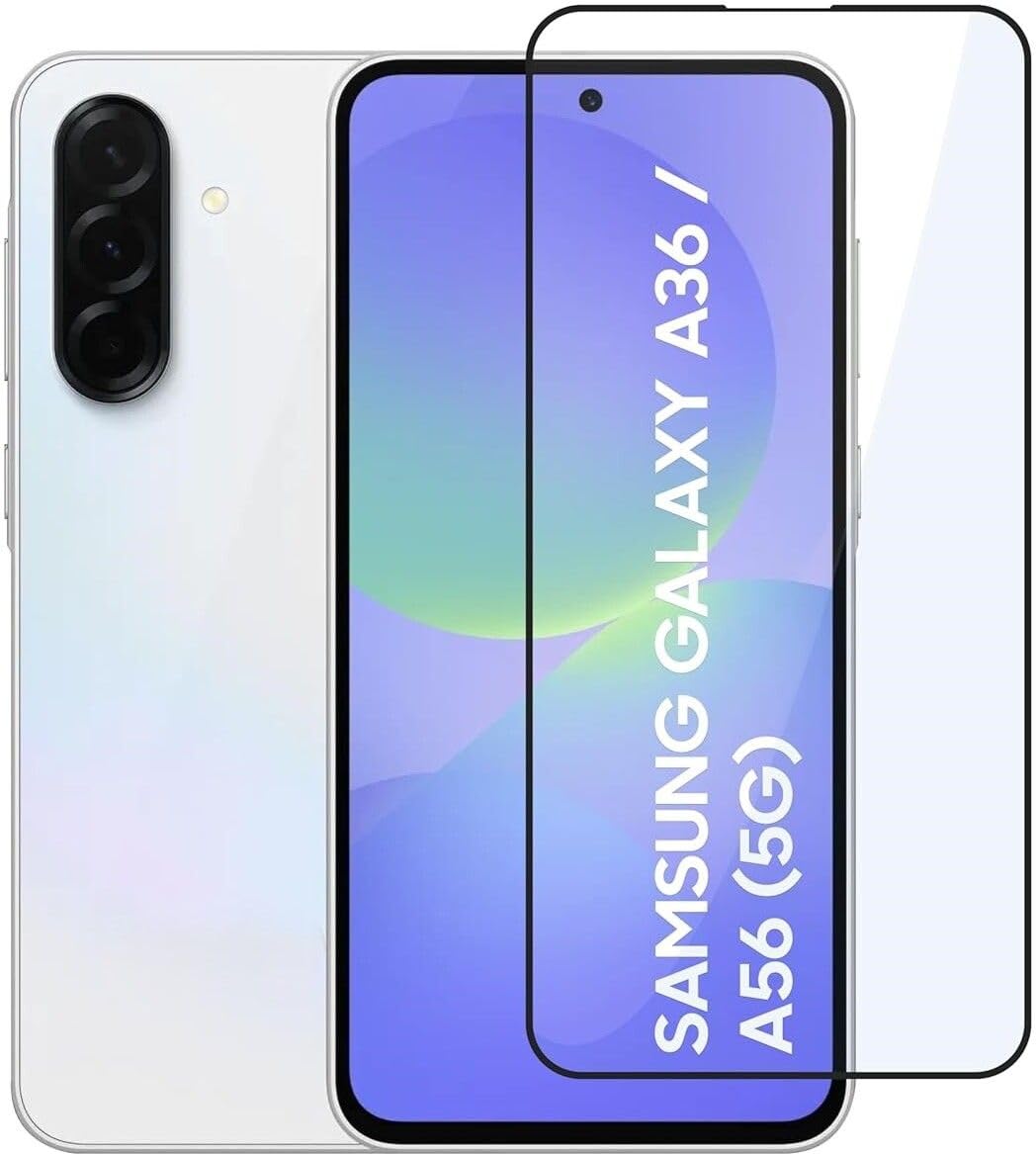 PLUGTECH Advanced Tempered Glass With Anti-Explosion 9H Hardness Edge-To-Edge Coverage Screen Guard for SAMSUNG A36