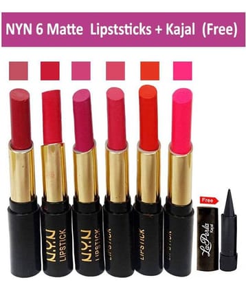 NYN Lipstick Moisturzing Matte free kajal Pack of 7