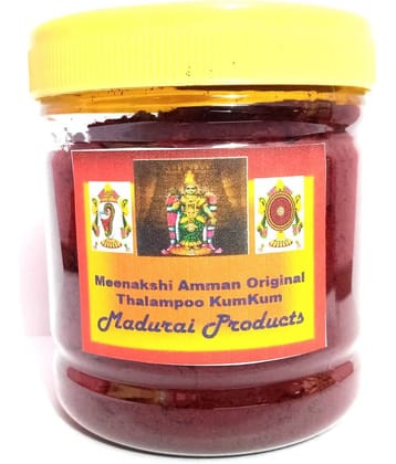 Madurai Products Sree Meenakshi Devi Original Asal Nayam Thalampoo Screw Pine flower Fragrance Red BOTTLE Kumkum kungumam bindi Powder Pack Single Piece 100 GRAM