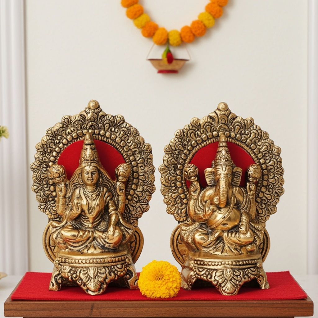 Showpiece Aluminium Ganesh Ji (ASMAS361 G)