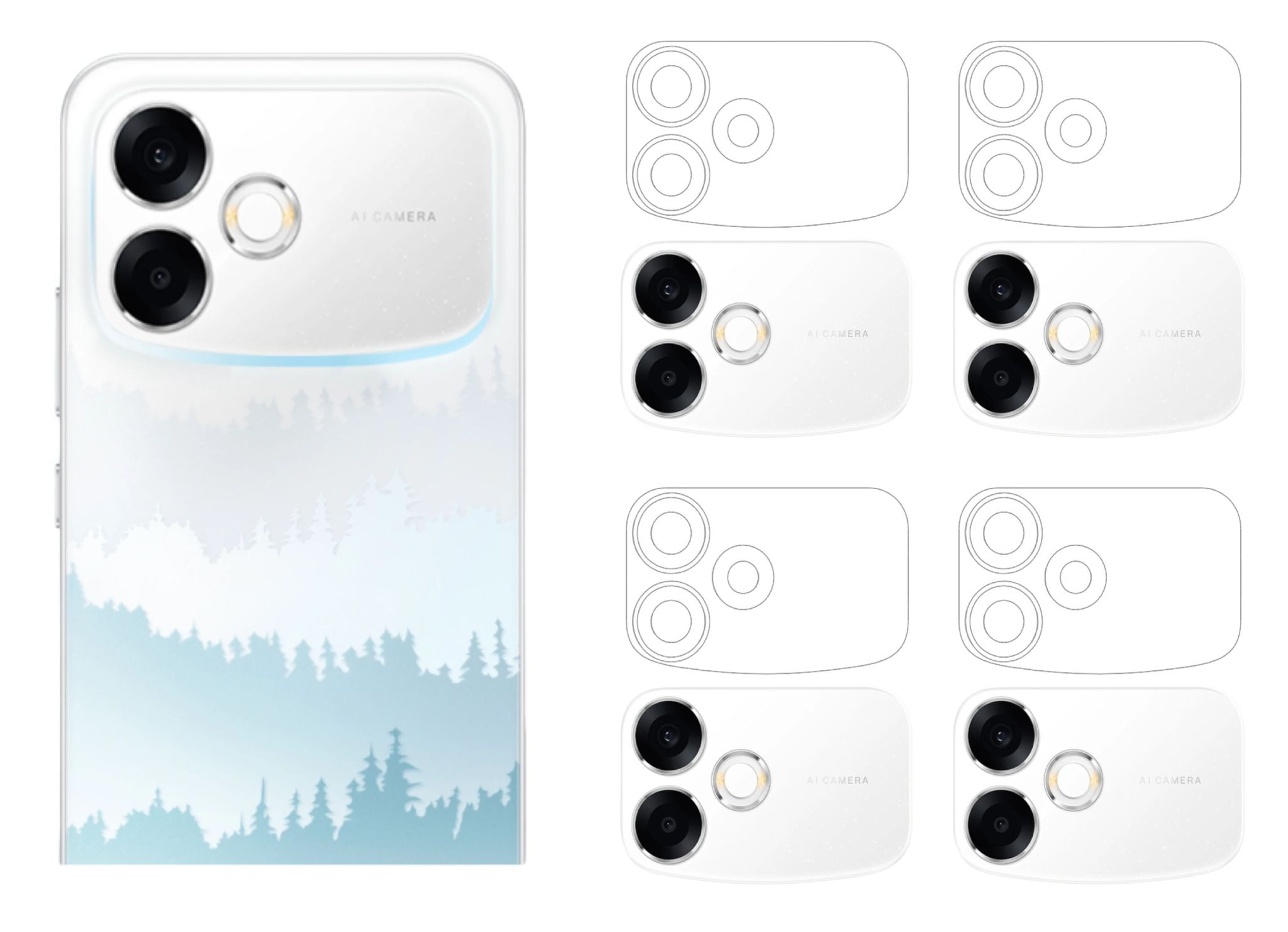ISAAK Back Camera Lens Protector compatible for OPPO F33 Pro 5G (Pack of 4)