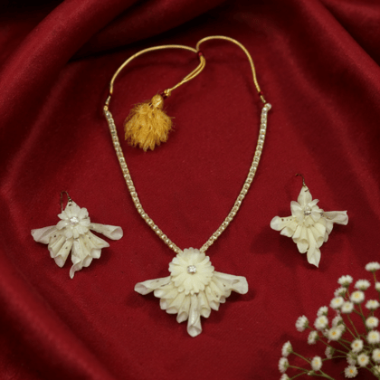 Handmade Fish Scale Necklace with Earrings Set | Boho Look | Free size