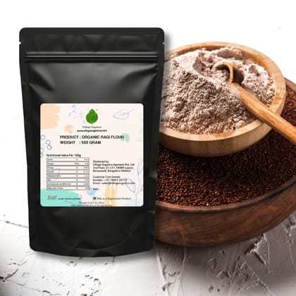 Organic Ragi Flour (Millet Flour) - 1000g