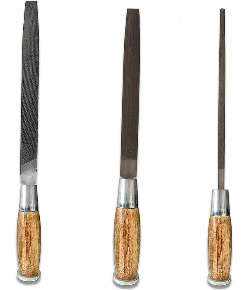 Amb File Wooden Handle Flat,Half Round,Round 6inch(pack 3) File & Rasp Wooden Handle Flat,Half Round,Round 6inch(pack 3)