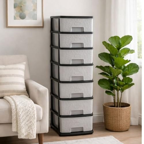 Plastic Modular Drawer Storage Chest Of Drawers Organizer Storage Box, Large Stomo Racks For Multipurpose