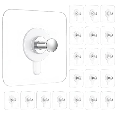 Wall Hooks 20 Pcs - Heavy Duty Nail-Free Hooks for Wall Heavy Items | Photo Frame Hooks Without Drilling | Strong