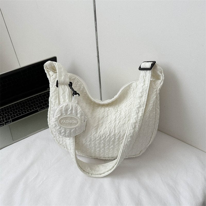 South Korea Ins Girl's Fashionable Cloud Puff Flower Shoulder Bag