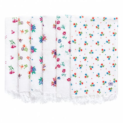Floral Bliss Towels ( Pack of 6 )