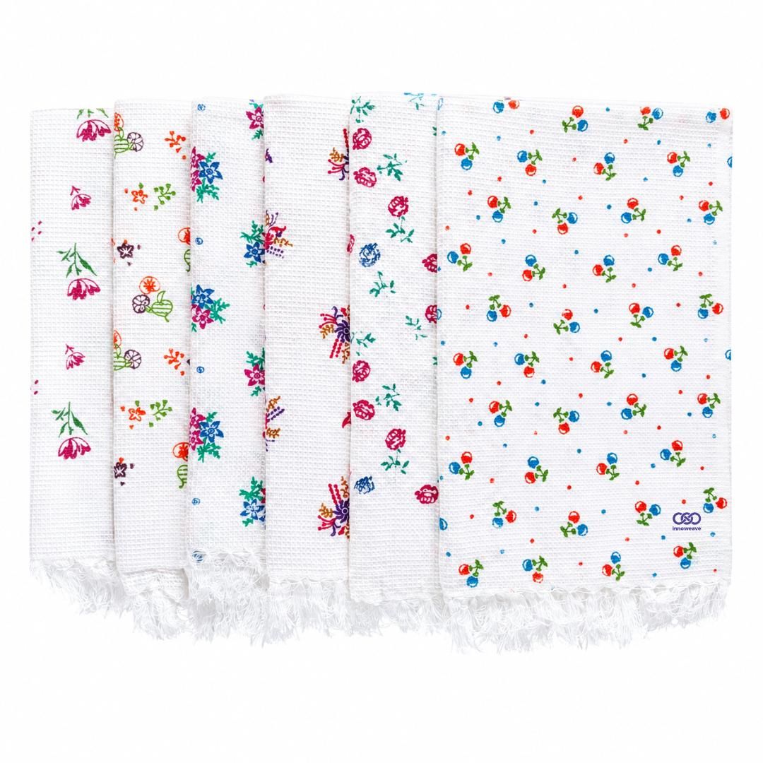 Floral Bliss Towels ( Pack of 6 )