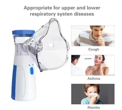 SG Portable Mesh Nebulizer, One-Button Operation, Silent Operation, High Nebulization Rate, Medical Grade Materials, USB, White