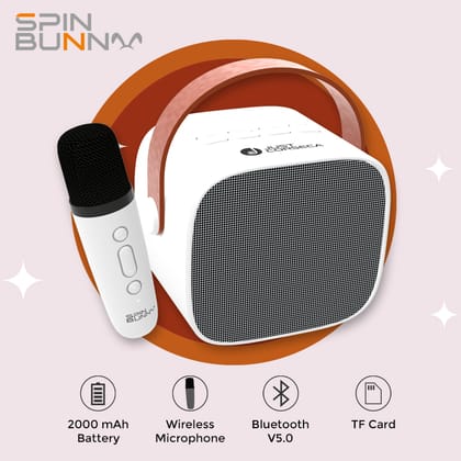 Spin Bunny Karaoke Portable Speaker Spin Bunny Karaoke Portable Speaker - White Spin Bunny Karaoke Portable Speaker Spin Bunny Karaoke Portable Speaker - White