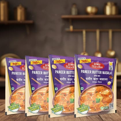 Ram Bandhu Paneer Butter Masala Spice Mix 50 Gm x 4 Pack | Restaurant-Style Cooking Mix | Creamy Flavor With a Perfect Blend of Spices | Easy-to-Use | Helps You Prepare Delicious Restaurant-Style Paneer Dishes at Home Ram Bandhu Paneer Butter Masala Spice Mix 50 Gm x 4 Pack | Restaurant-Style Cooking Mix | Creamy Flavor With a Perfect Blend of Spices | Easy-to-Use | Helps You Prepare Delicious Restaurant-Style Paneer Dishes at Home