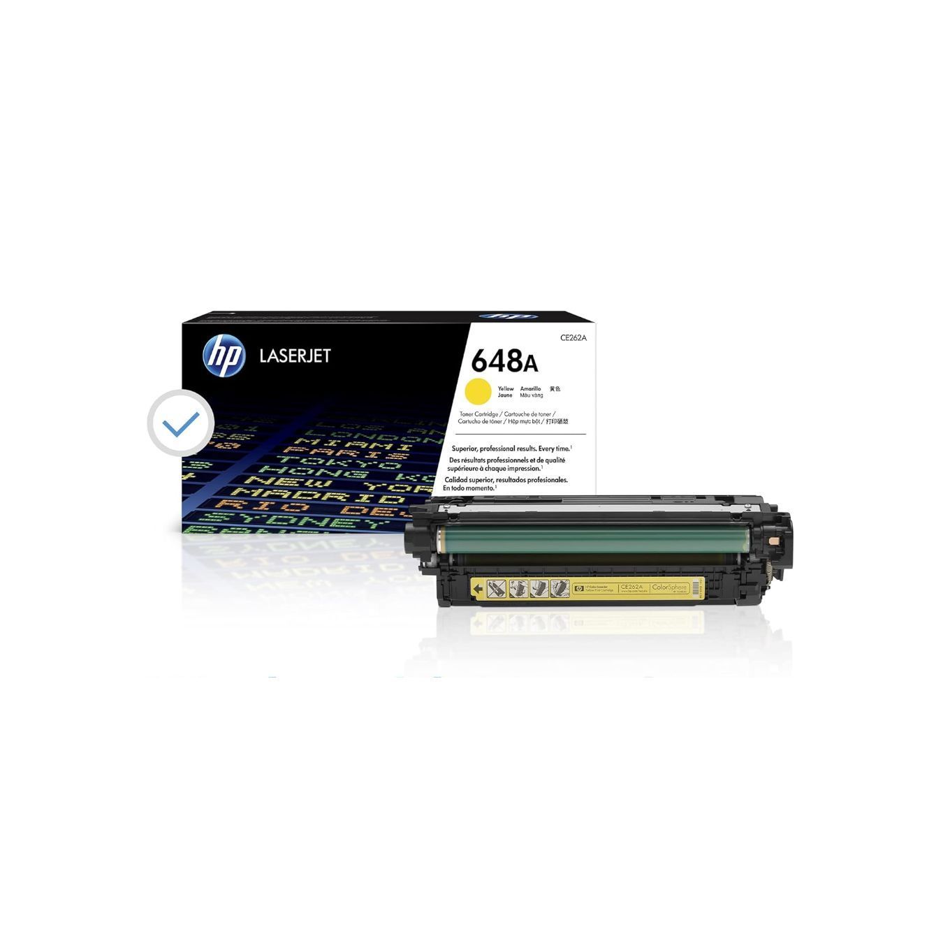 HP 648A Yellow Original LaserJet Toner Cartridge (CE262A)