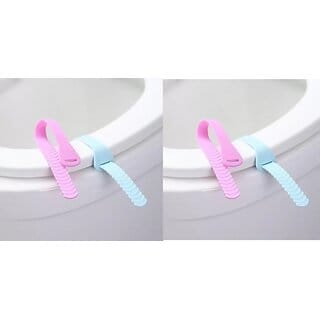 (Pack of 2) Toilet Seat lifting Band For Washroom Custom Fit Toilet Seat Lid Lock
