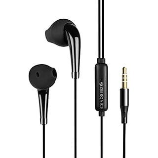 Zebronics Zeb-calyx Wired In Ear Earphones With Mic Black