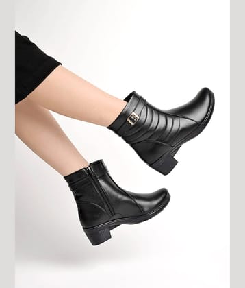 Stylestry Black Women's Ankle Length Boots