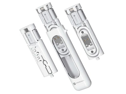 Portronics Snapcase 4 Type C to Type C Cable, Micro , 8 Pin, USB-A Extension, SD Card , Sim Card Slot, SIM Ejector Pin