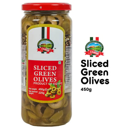 Sliced Green Olives 450 G