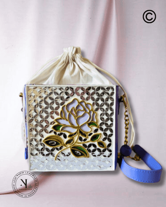 Lilac Rosee Lippan Art Potli Handcrafted Sling Bag Lilac Rosee Lippan Art Potli Handcrafted Sling Bag