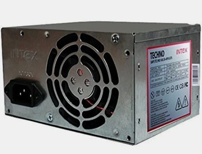 Intex 450watts Computer PSU with 2 SATA Cables (Silver)