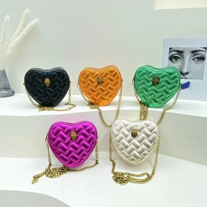 BM9221 Designer Handbag rose red candy color Love heart shape luxury shoulder bag girls crossbody handbags for women