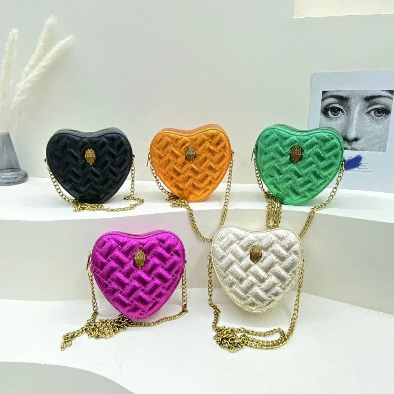 BM9221 Designer Handbag rose red candy color Love heart shape luxury shoulder bag girls crossbody handbags for women