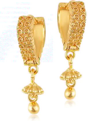 VIVASTRI Golden Bali Earrings ( Pack of 1 )