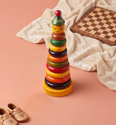 Handcrafted Wooden Stacking Ring Toy Handcrafted Wooden Stacking Ring Toy