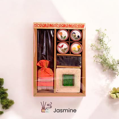 Handmade Candle and Incense Gift Box  Set of 5 - Sandalwood