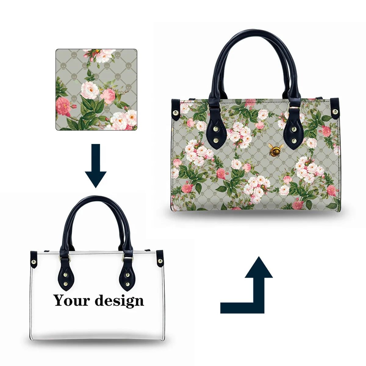 New Customization Luxury Brand Ladies Tote Hand Bags Hard Bottom Designers Leather Handbag Soft Pu Leather Fashion Bag Women