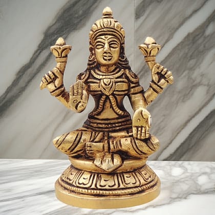 Brass Showpiece Laxmi Ji God Idol Statue (BSMAS1461 L)