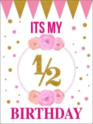 It's My 1/2 Birthday Pink Hanging Decor - 1PC
