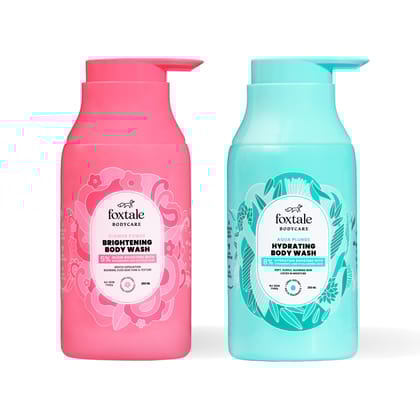 Hula Hoop Body Washes by Foxtale (Pack of 2) | With Lactic Acid, Niacinamide, & Hyaluronic Acid | 6+ hrs Odour Control | For Brightening + Hydration | Long Lasting Fragrance | 250 ml Hula Hoop Body Washes by Foxtale (Pack of 2) | With Lactic Acid, Niacin
