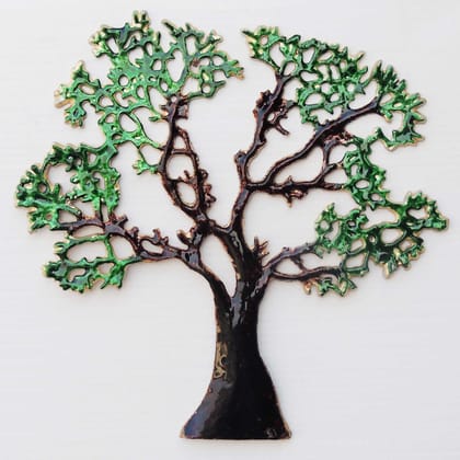 Aluminium Tree Wall Decor Showpiece – Elegant Home Decoration, Height : 13.2 Inch (ZMAS123 B)