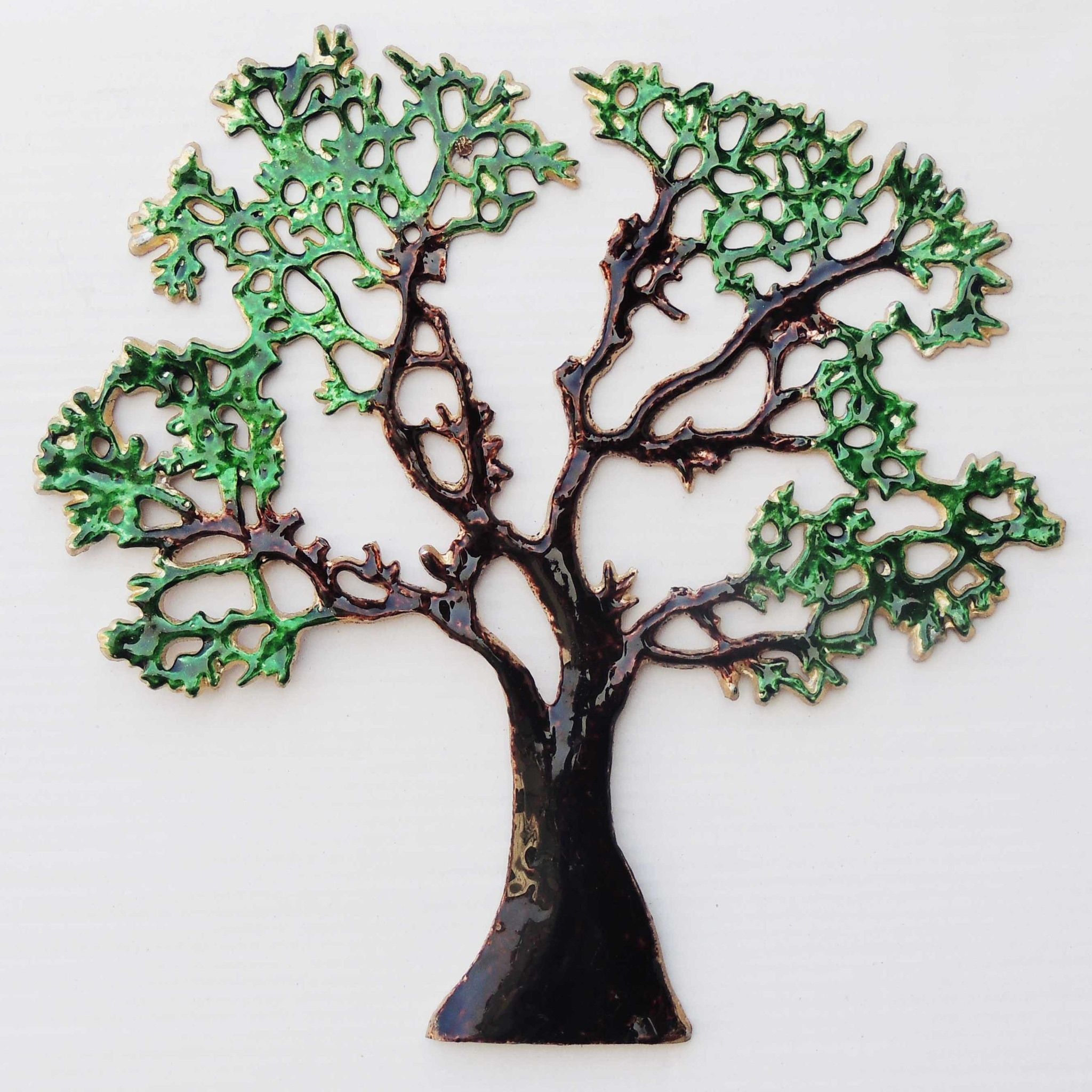 Aluminium Tree Wall Decor Showpiece – Elegant Home Decoration, Height : 13.2 Inch (ZMAS123 B)