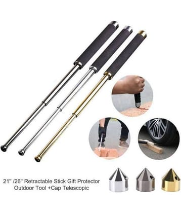 Tactical Telescopic Baton Stainless Steel Self Defence  Security Folding Stick
