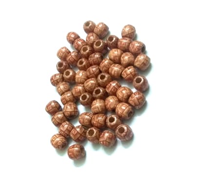 Nawan Wooden Jewellery Making Beads (100 grm, 15mm)