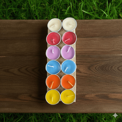 VitalEssence Premium Tea Light Candle Set of 12