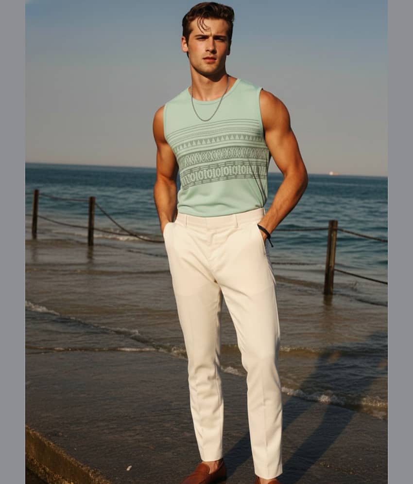 Rigo Pack of 1 Cotton Gym Vest For Men ( Olive )