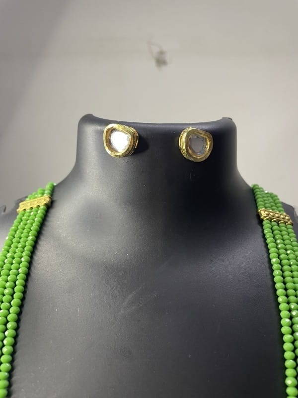Premium Green Festive Necklace Set for Women