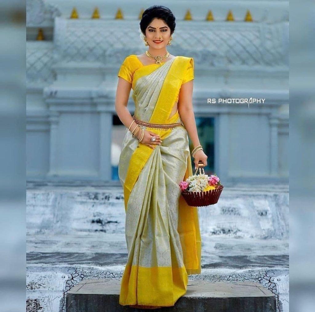 Zari Work Silk Saree With Blouse Piece
