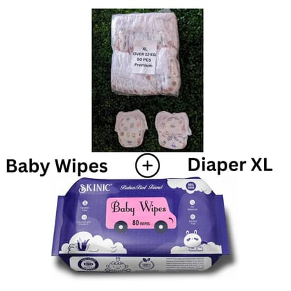 Baby Diaper Regular Quality XL Size -50 Piece (Free Wipes) Baby Diaper Regular Quality XL Size -50 Piece (Free Wipes)
